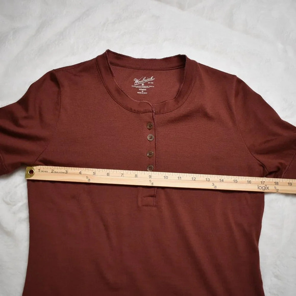 Woolrich Thermal Top Henley Sz M Baselayer Basics Neutral Minimalist - Picture 14 of 16